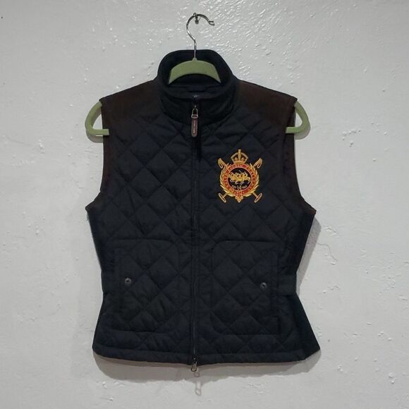 Polo Ralph Lauren Challenge Vest with Genuine Suede Trim Size L - Picture 1 of 16